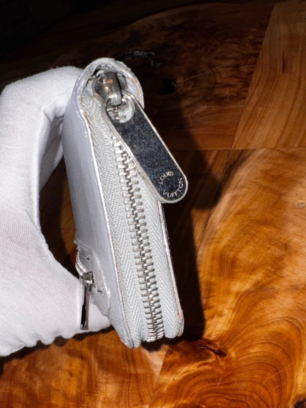 Louis Vuitton, authentic leather, Continental wallet, silver vintage 2007! - Picture 6 of 17